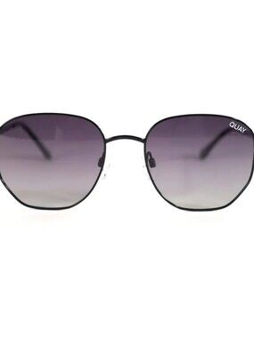 New Quay Unisex Big Time Black Frame / Smoke Lens Round Sunglasses